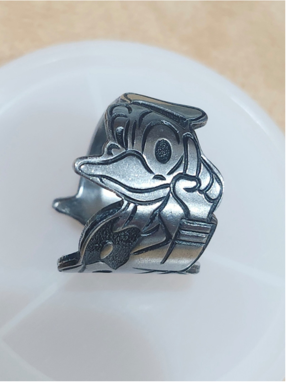 Donald Duck Stainless Steel ring size 12 Cartoon Character Silverwear Jewelry
